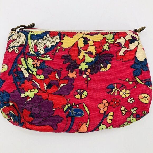 Sakroots Mini Crossbody Purse Bag Peace Campus Mini Pink Bow - missing strap - Picture 3 of 6